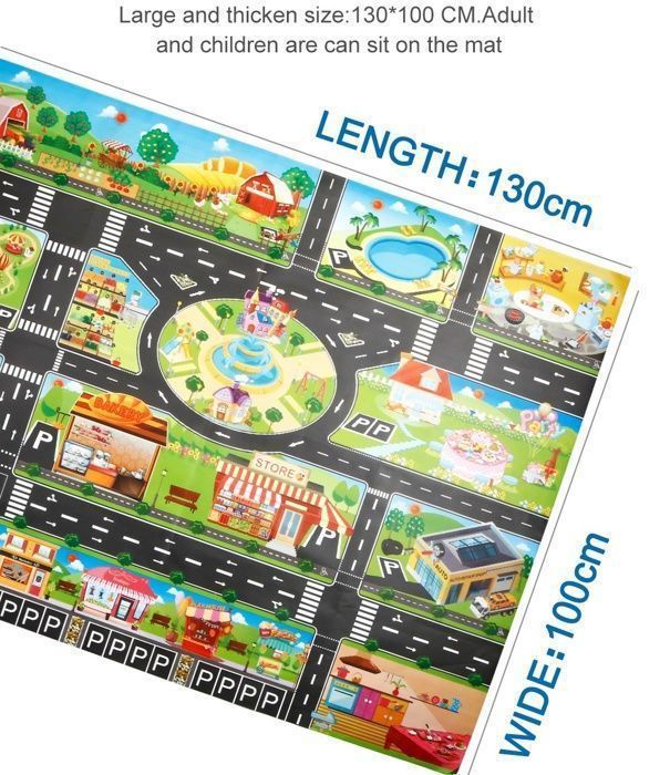 Juguete infantil para niños de 3 a 7 años, juego de 40 mini coches y tapete de juego de tráfico para niños, 51,18