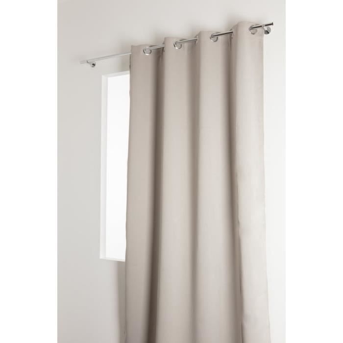 Cortina opaca - Marca - Modelo - Lisa - Gris topo claro - Gruesa - Resistente
