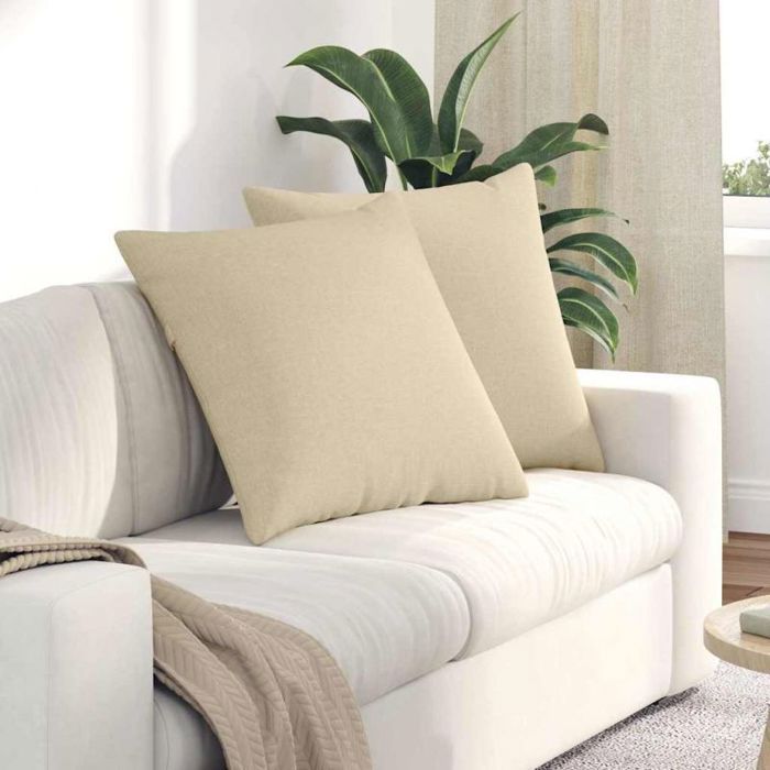 Bankkussen - VIDAXL - 60 x 60 cm - Set van 2 - Afneembare hoes - Polyester vulling