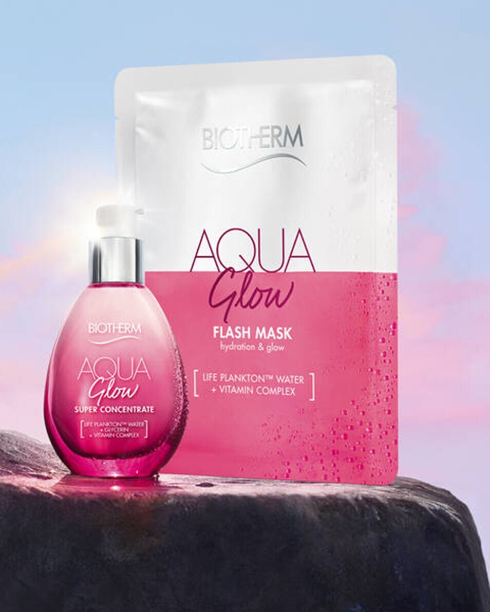 BIOTHERM AQUA SOURCE AQUA GLOW HYDRATEREND GEZICHTSMASKER MET STRALEND EFFECT