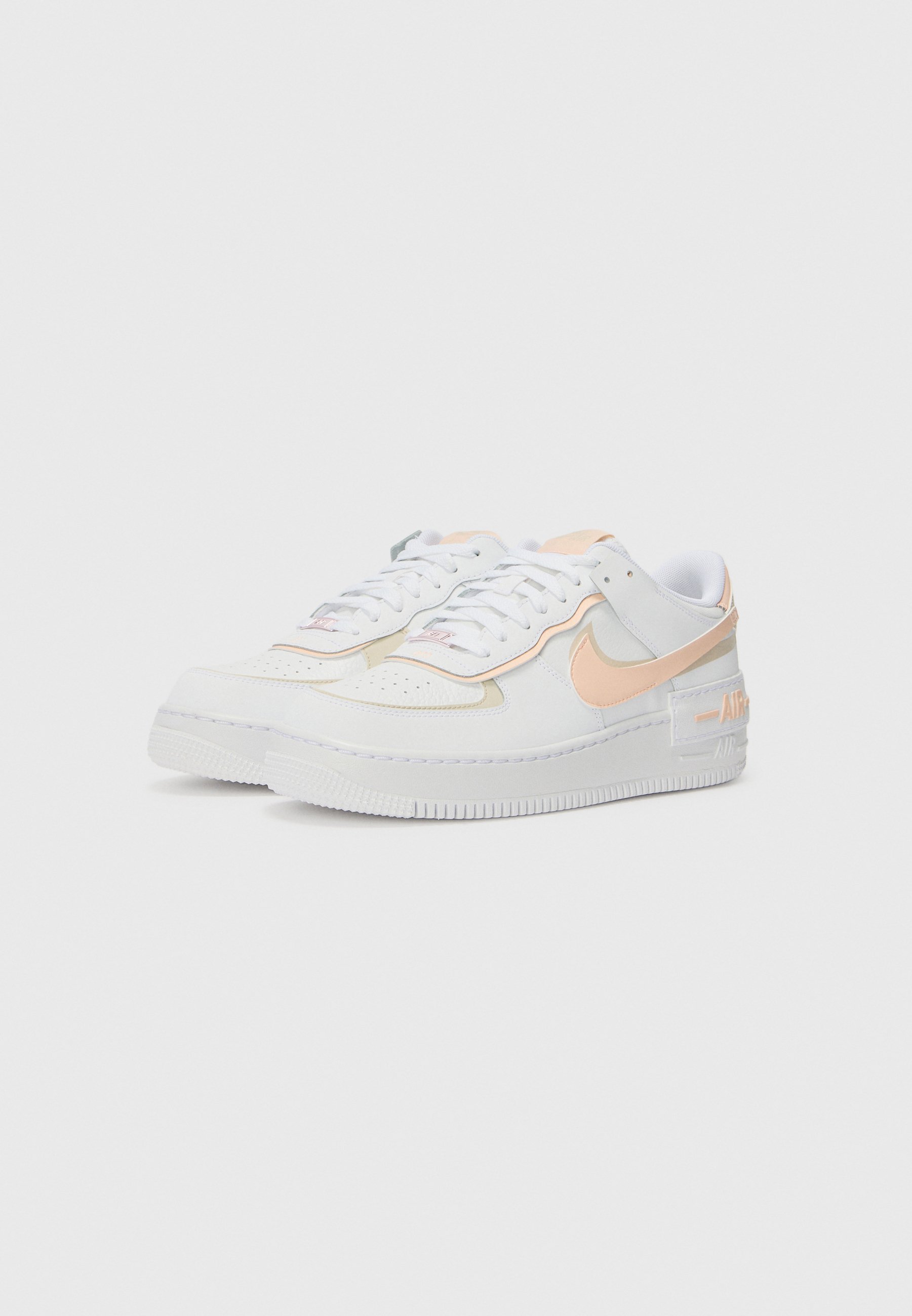 Baskets Nike Sportswear AF1 SHADOW - blanc/corail délavé/marron bois clair