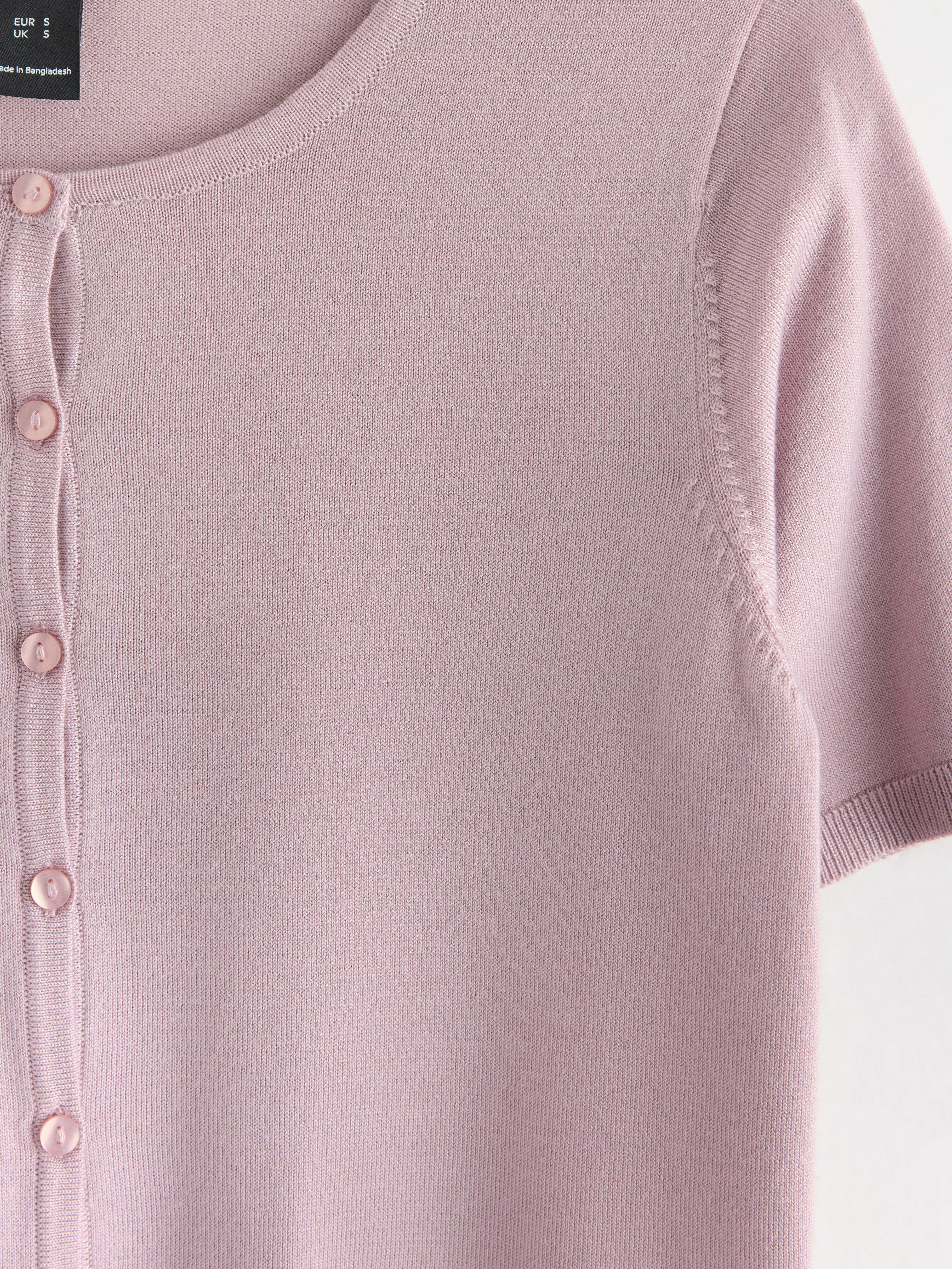 Finstickad cardigan Light Lilac
