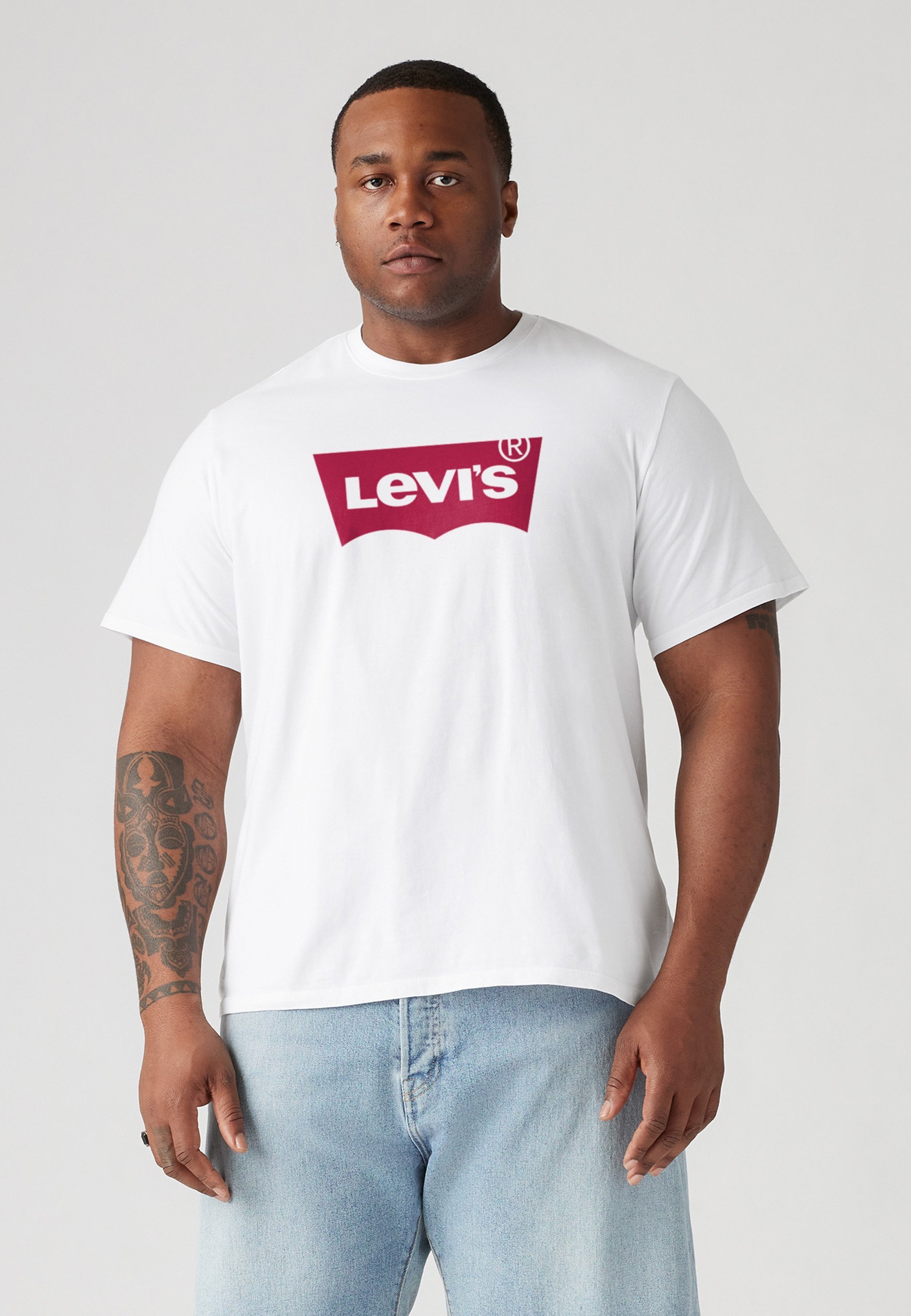 Levi's® Plus GRAPHIC TEE - T-shirt met print - wit