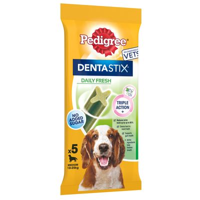 Pedigree Dentastix Fresh - Tägliche Zahnpflege für mittelgroße Hunde (10-25 kg)