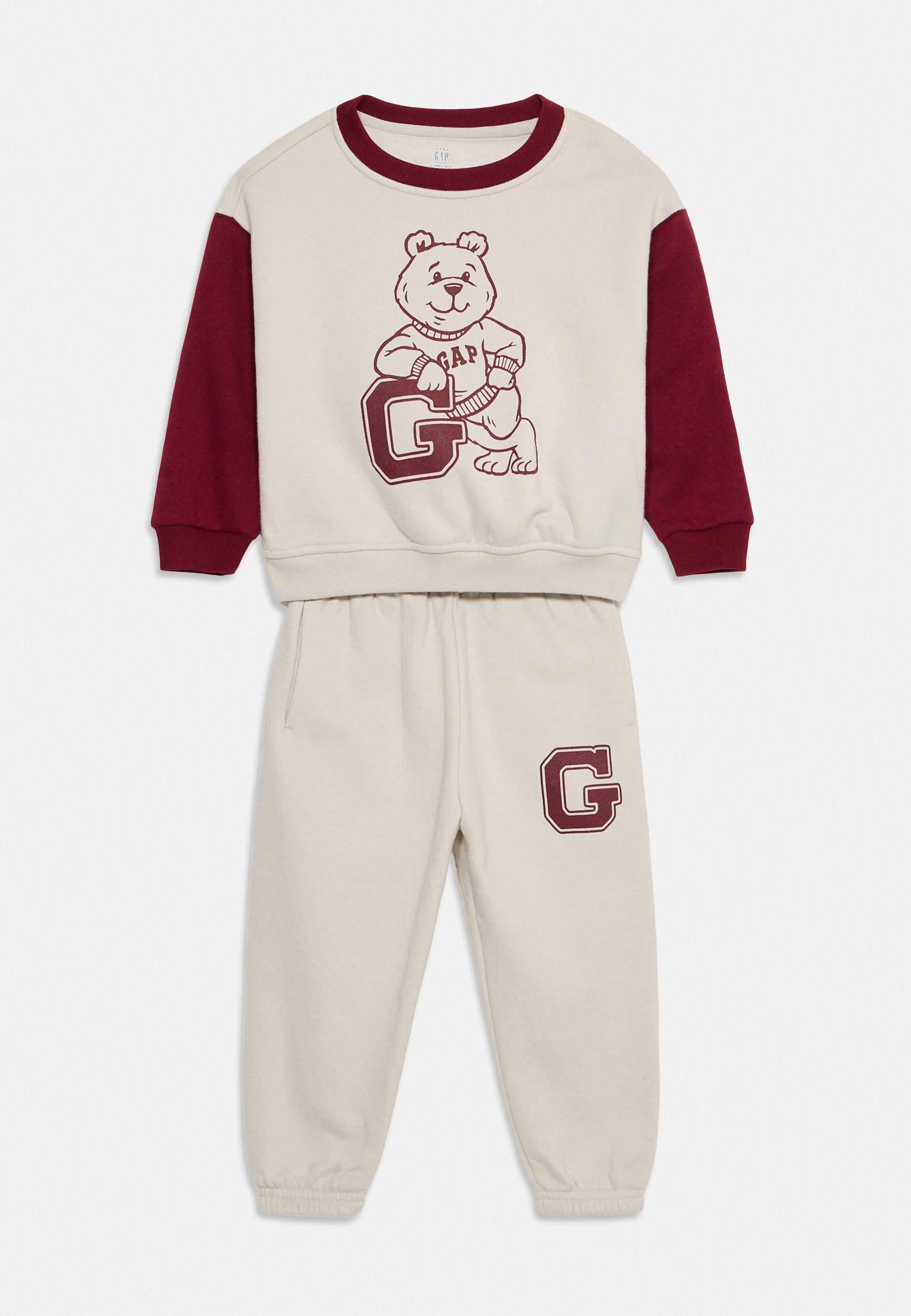 GAP VARSITY LOGO ACTIVE PEUTERJONGENSSET - Sweatshirt - normaal grijs