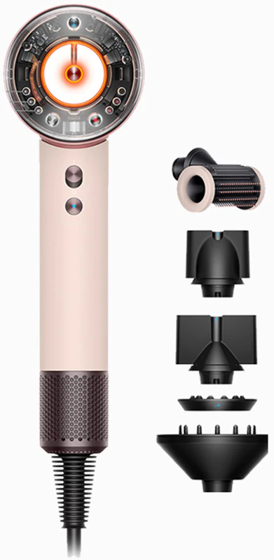 Secador de cabelo Dyson Supersonic™ Nural HD16 T1/T2 em cerâmica rosa/dourado