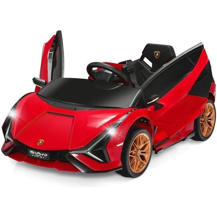 Lamborghini Sian 12V/4.5Ah Electric Ride-On Car for Children Ages 3-8, 2.4G Remote Control, 2 Motors, MP3, USB, TF Card, Radio, Storytelling, Red