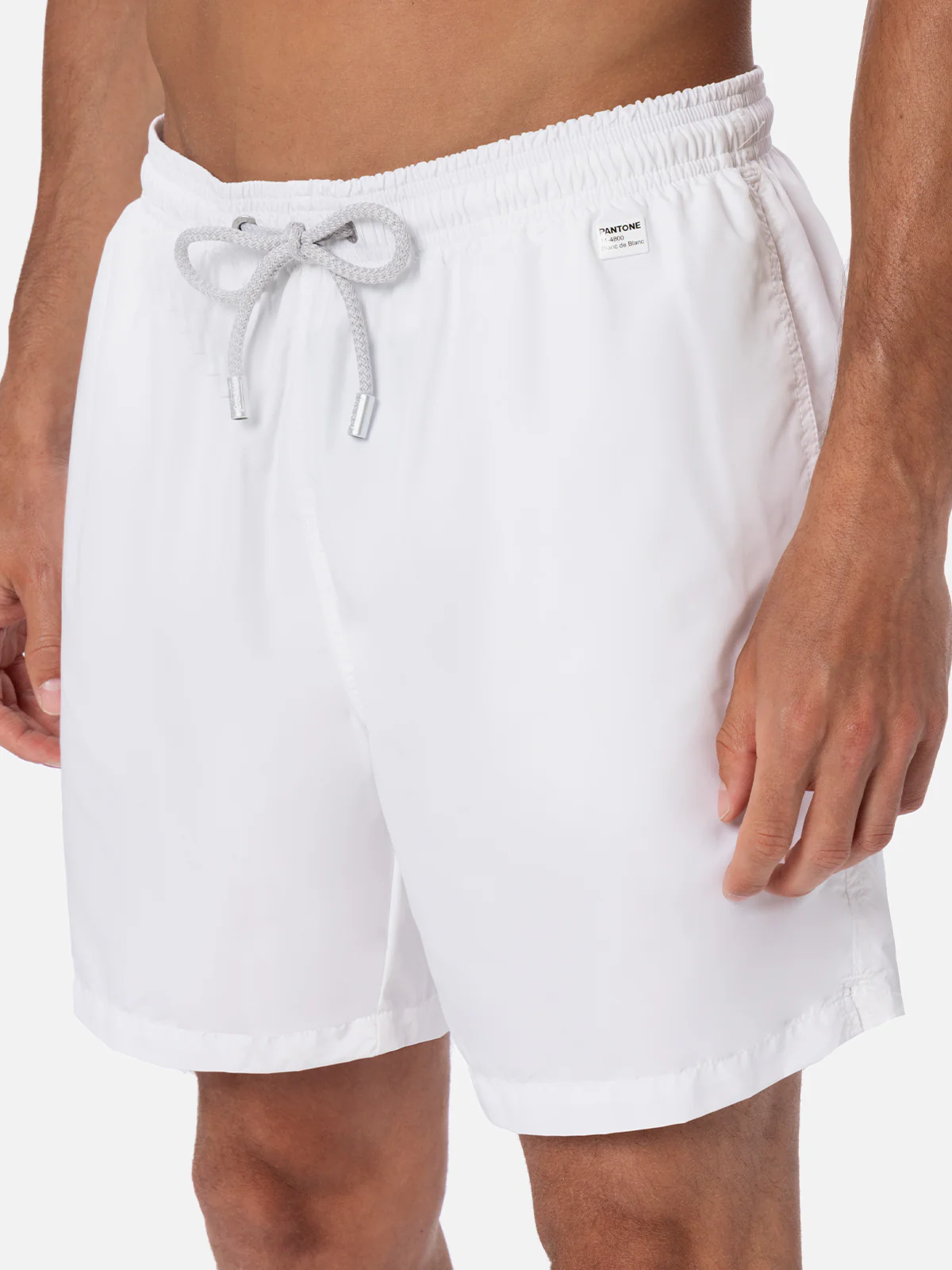 Costume da bagno da uomo in tessuto leggero bianco Lighting Pantone |
