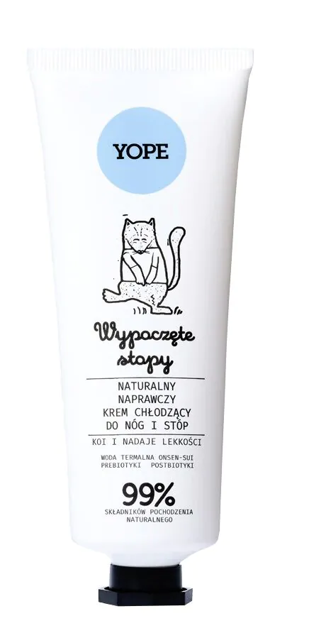 Yope Foot Naturalny Naprawczy Krem Chłodzący do Nóg i Stóp