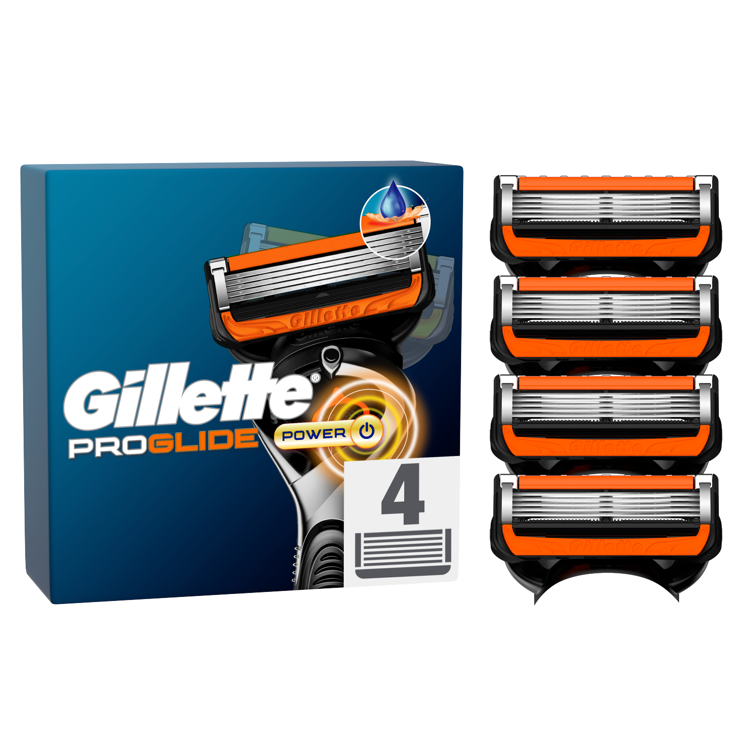 Cartușe pentru aparatul de ras Gillette Fusion Proglide Power, 4 buc.