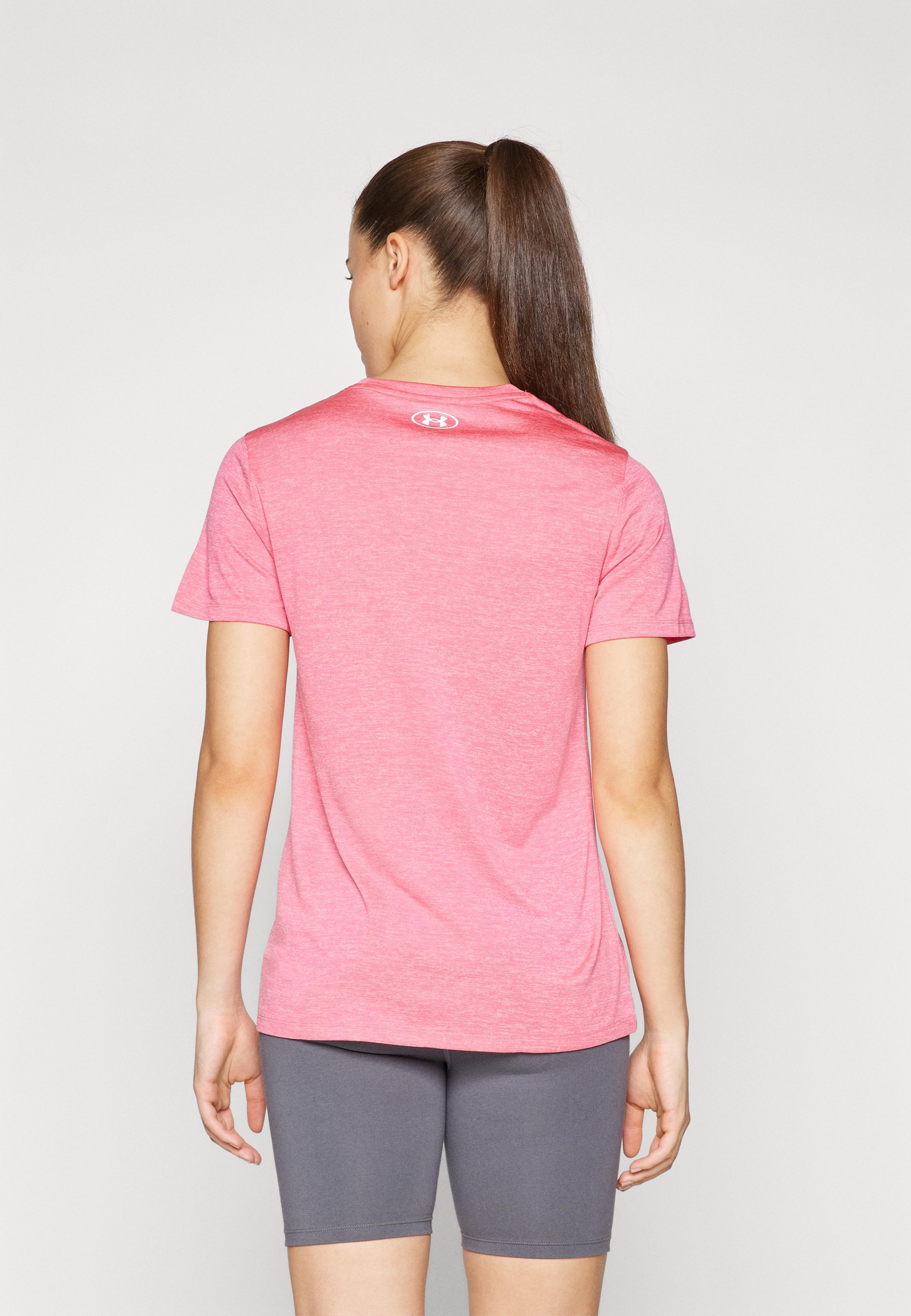 Under Armour TECH TWIST - Tekninen t-paita - superpinkki/valkoinen