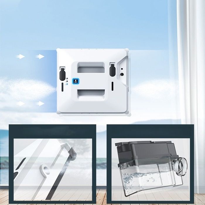 Lave-vitres électrique, robot de nettoyage, 3000 Pa, 3 modes, onduleur, portable, blanc