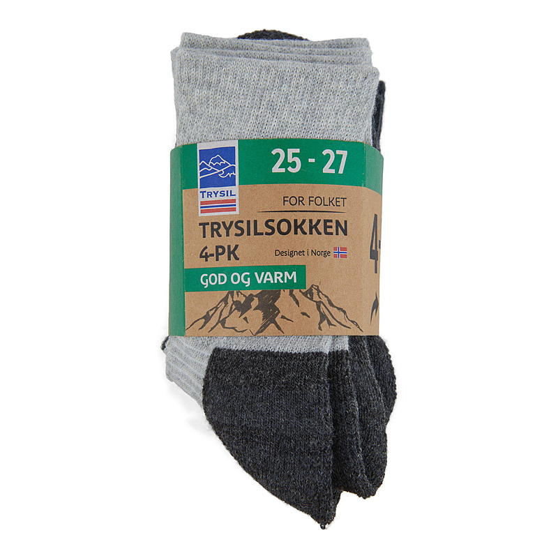 Trysil Trysil sokken, 4-pack, maat 25/27. Goed en warm.