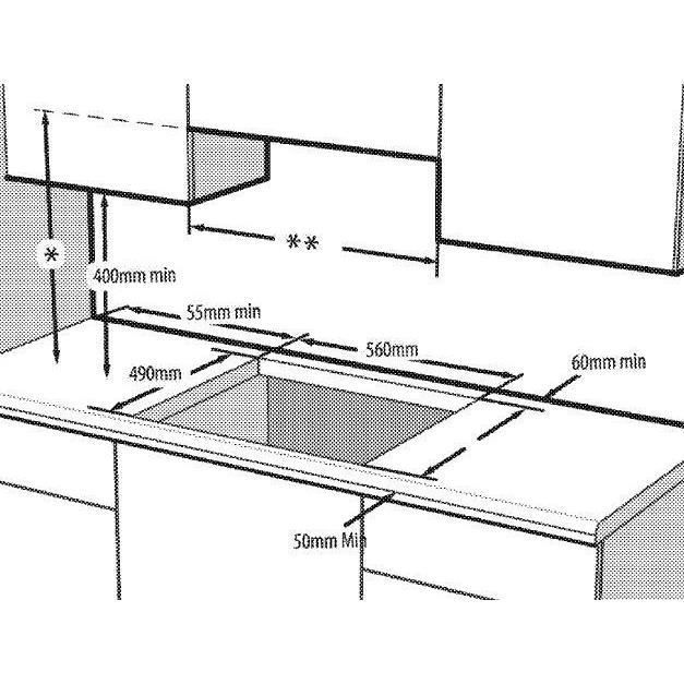 BEKO ceramic hob - 3 burners - 60 cm - HIC63400