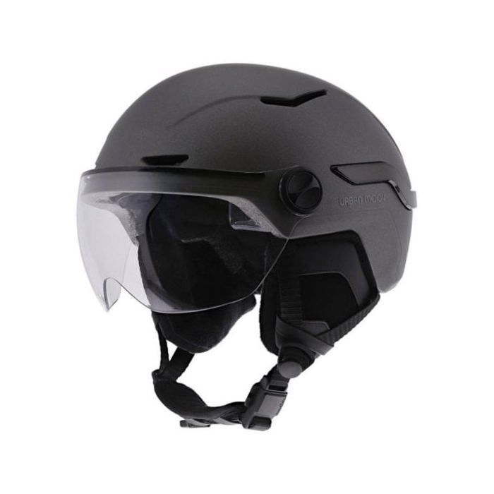Casco da bici Tnb URBAN MOOV VIZION LED con luce freno automatica - Grigio - L