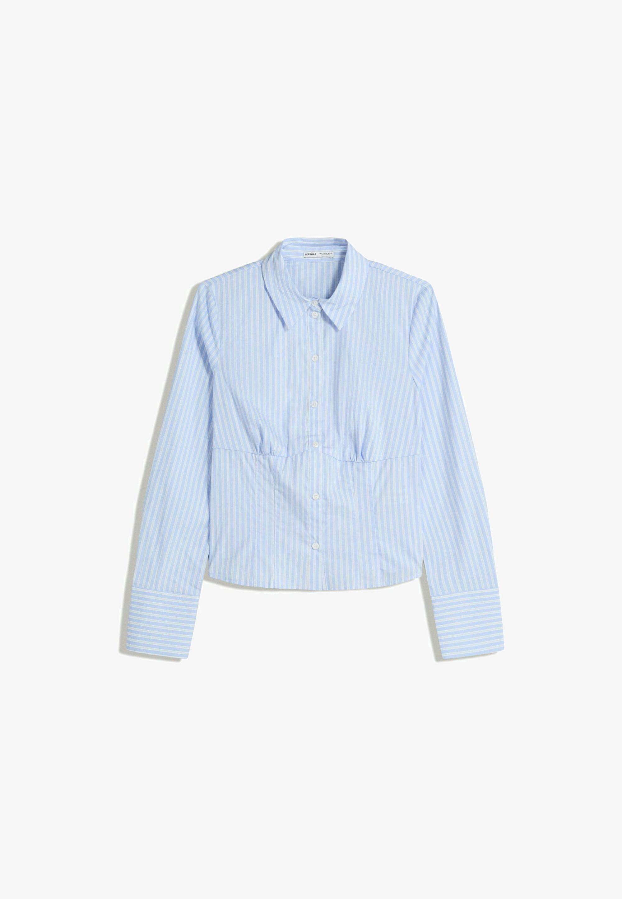 Halenka Bershka s knoflíky - světle modrá