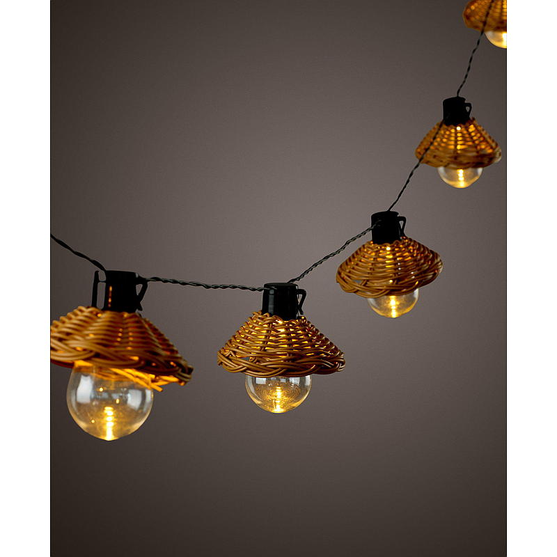 Hjem Lyslenke 10 LED rottinglampe