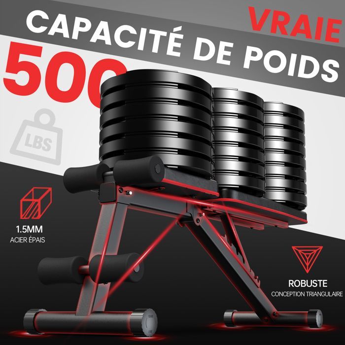 Banc de musculation - PASYOU - PA300 - Pliable 7 en 1 - Multi-positions - 230 kg