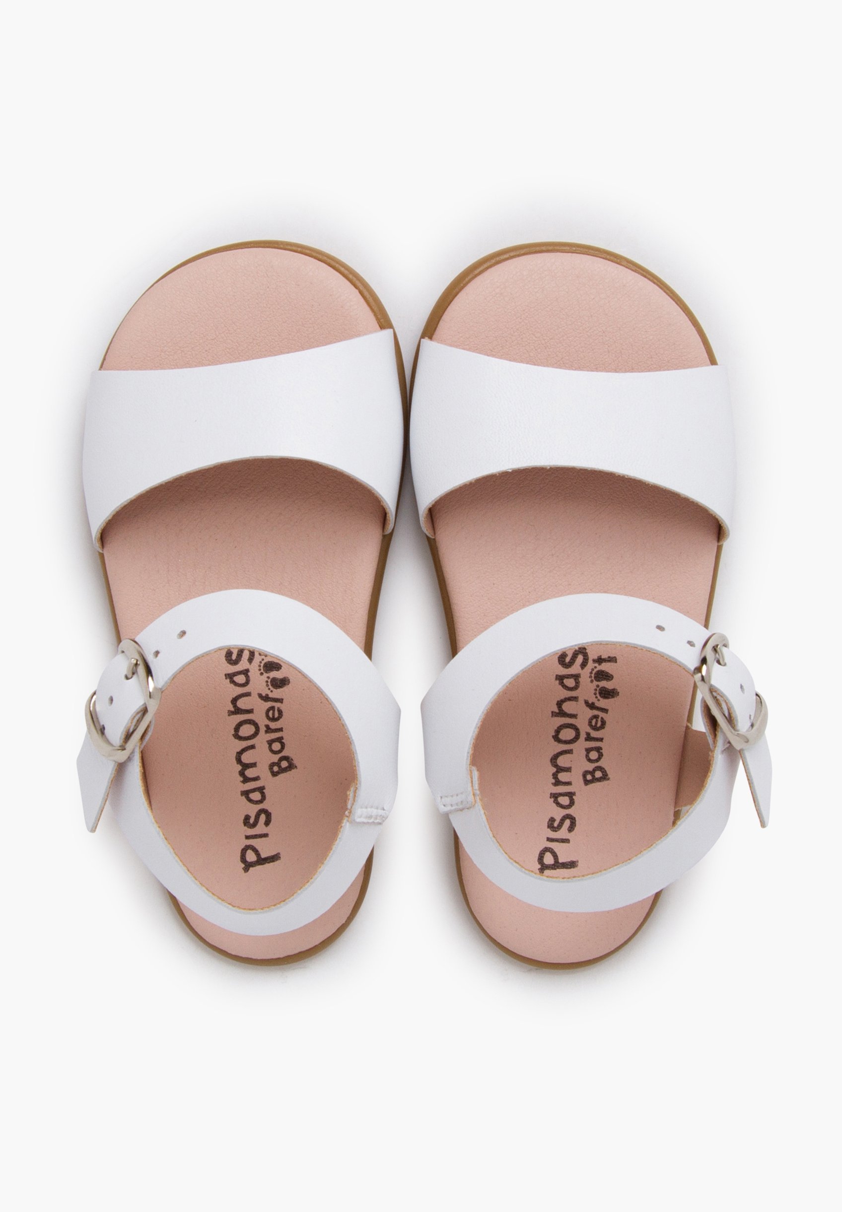 Pisamonas PLAIN BUCKLE - Dětské boty - white