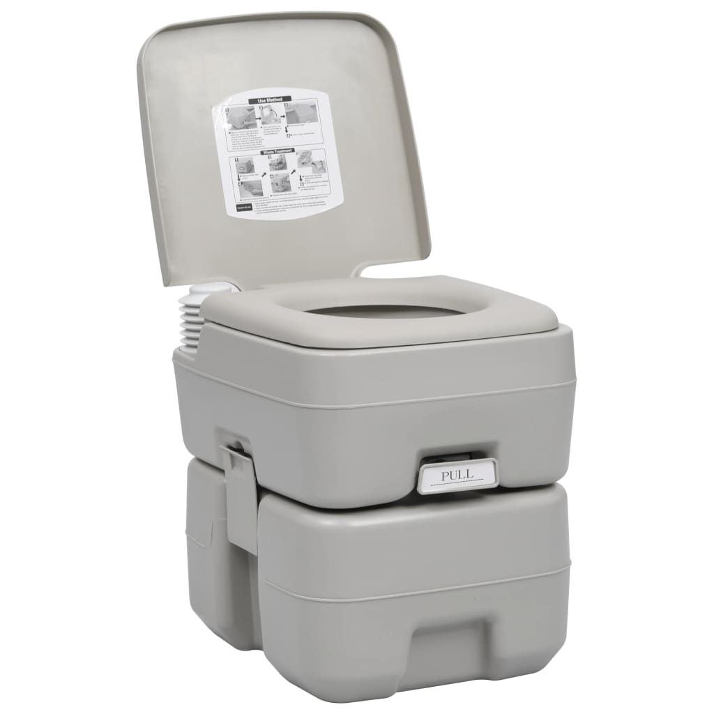 Hordozható kemping WC szett mosdóval és víztartállyal 41,5 x 36,5 x 42,5 cm vidaxl