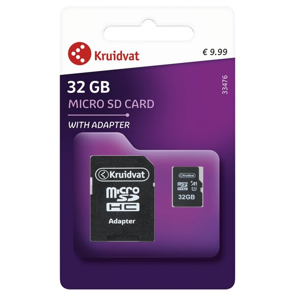 Cartão Micro SD Kruidvat de 32 GB
