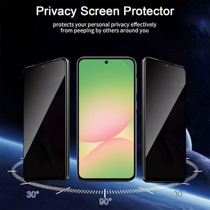 Protectores de pantalla de vidrio templado - para Samsung Galaxy A56 5G - Anti-espía - Resistente a arañazos - Resistente a golpes - Paquete de 2