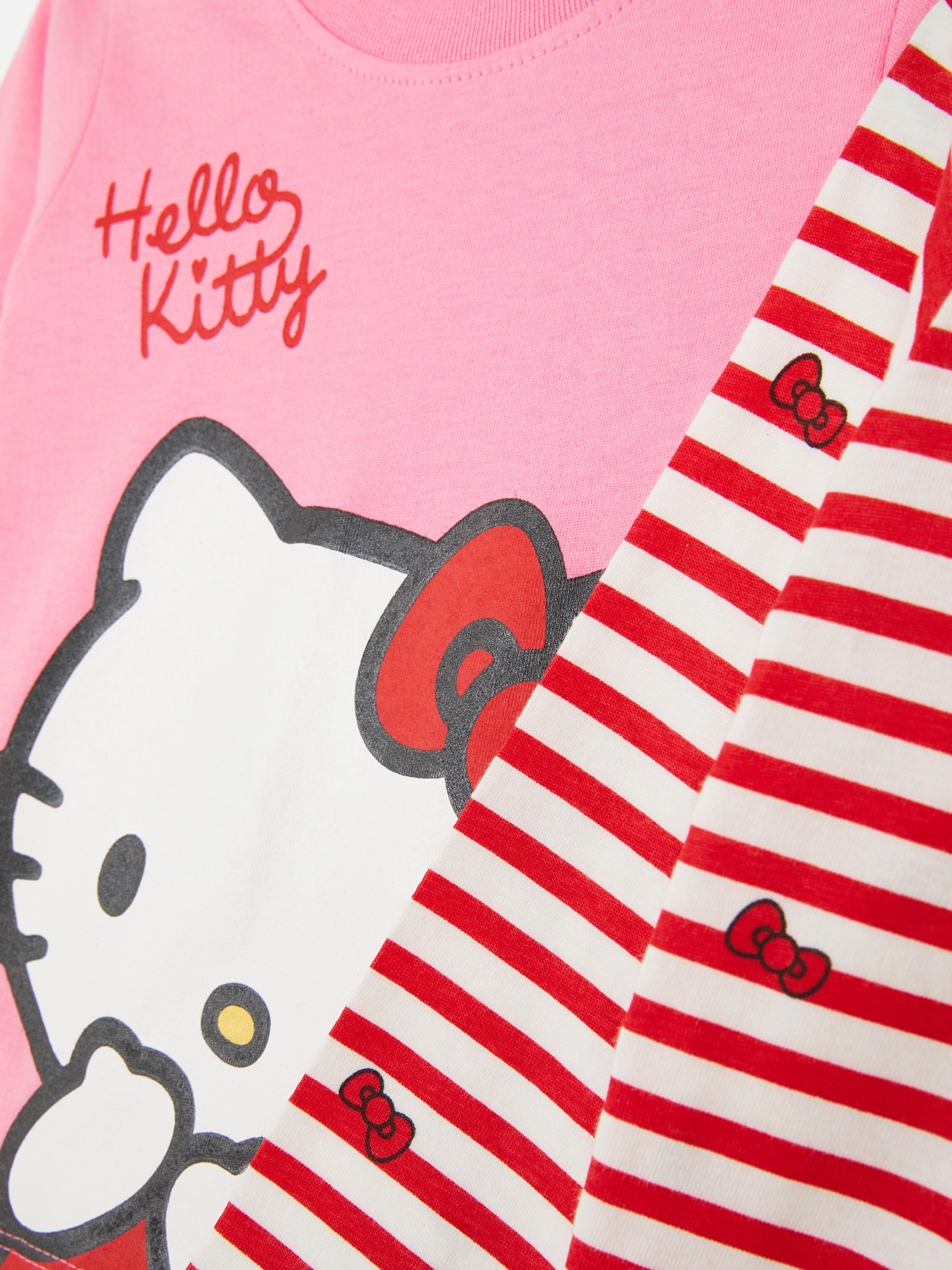 Hello Kitty Langarm-T-Shirts, 2er-Set Zwei süße Langarm-T-Shirts für kleine Hello Kitty-Fans