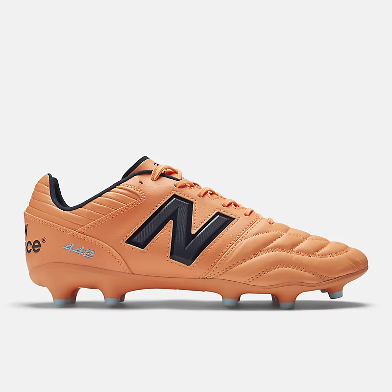 Męskie buty 442 PRO FG V2 - Hot Mango z granatem NB i niebieskim kolorem Team Sky