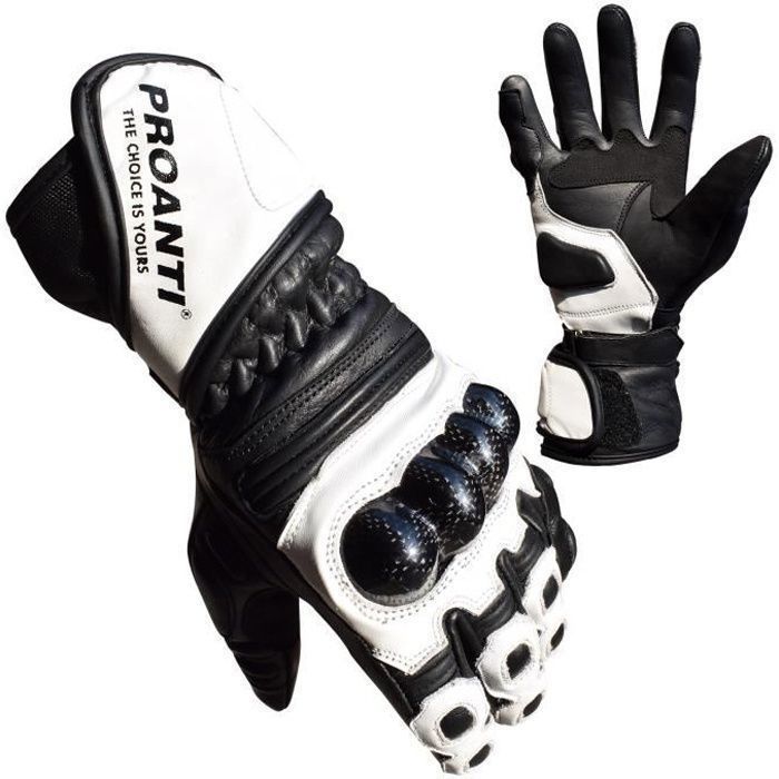 PROANTI heren race motorhandschoenen van leer, CE-gecertificeerd