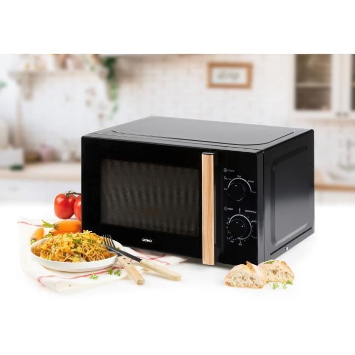 DOMO DO2820 Magnetron - 20 liter - 700 W - 35-minuten timer - Ontdooifunctie - B44 x D35,8 x H25,8 cm - Zwarte houtafwerking