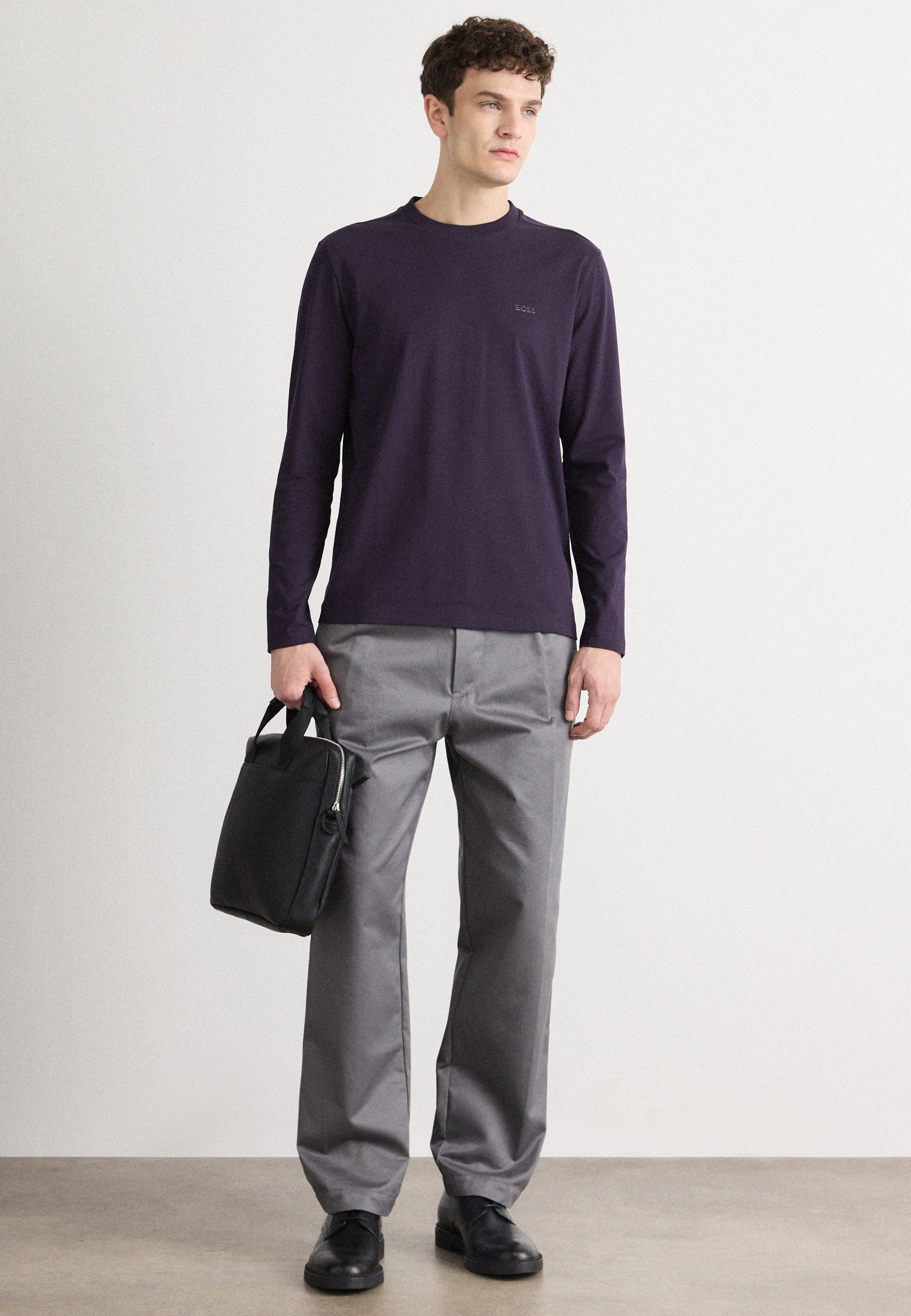 BOSS TEE LONG - Top met lange mouwen - medium paars