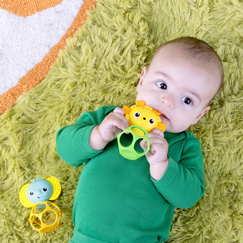 Bright Starts Soother Pals™ gemakkelijk vast te pakken bijtspeeltje