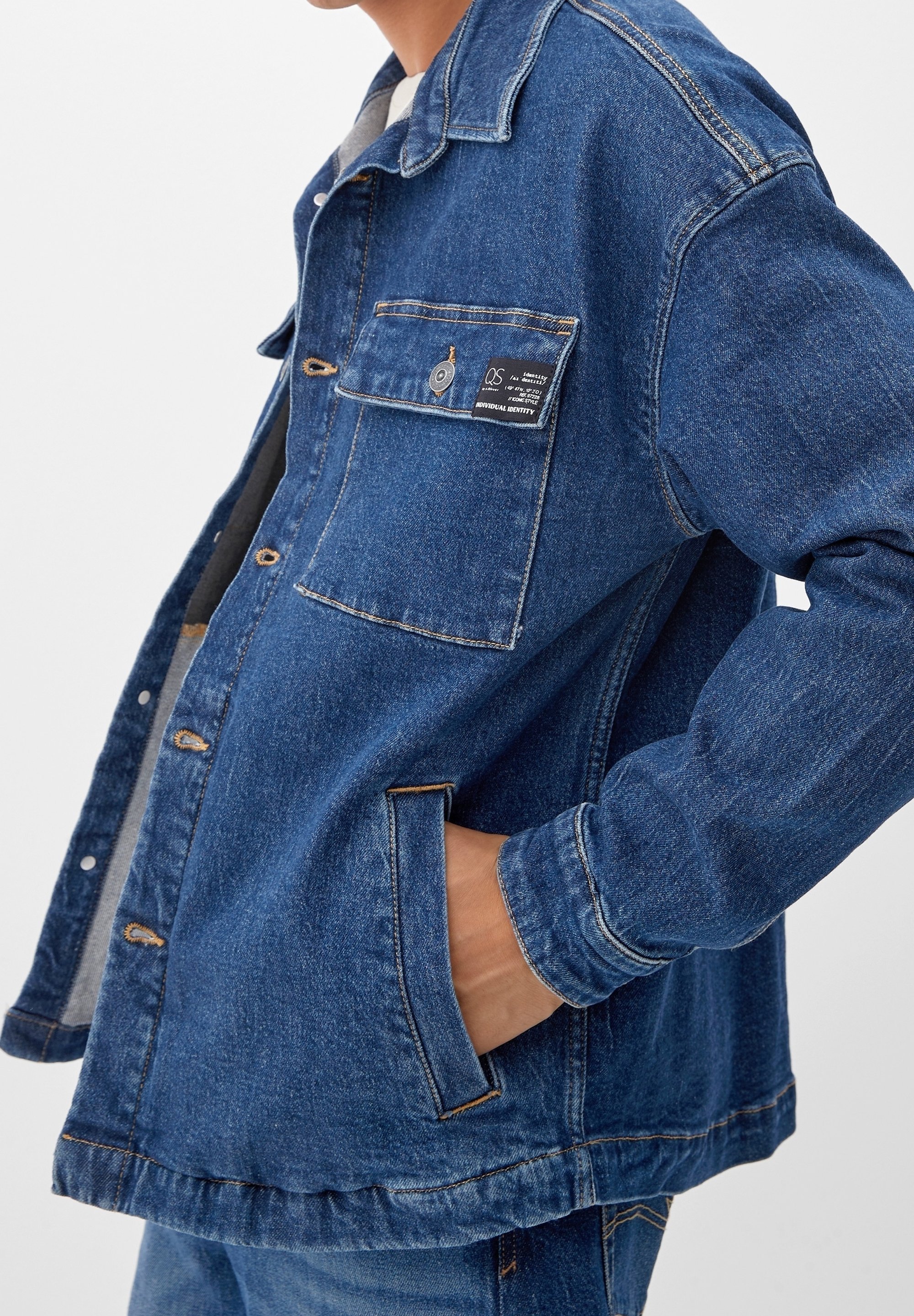 QS Dongerijakke - skyllet denim
