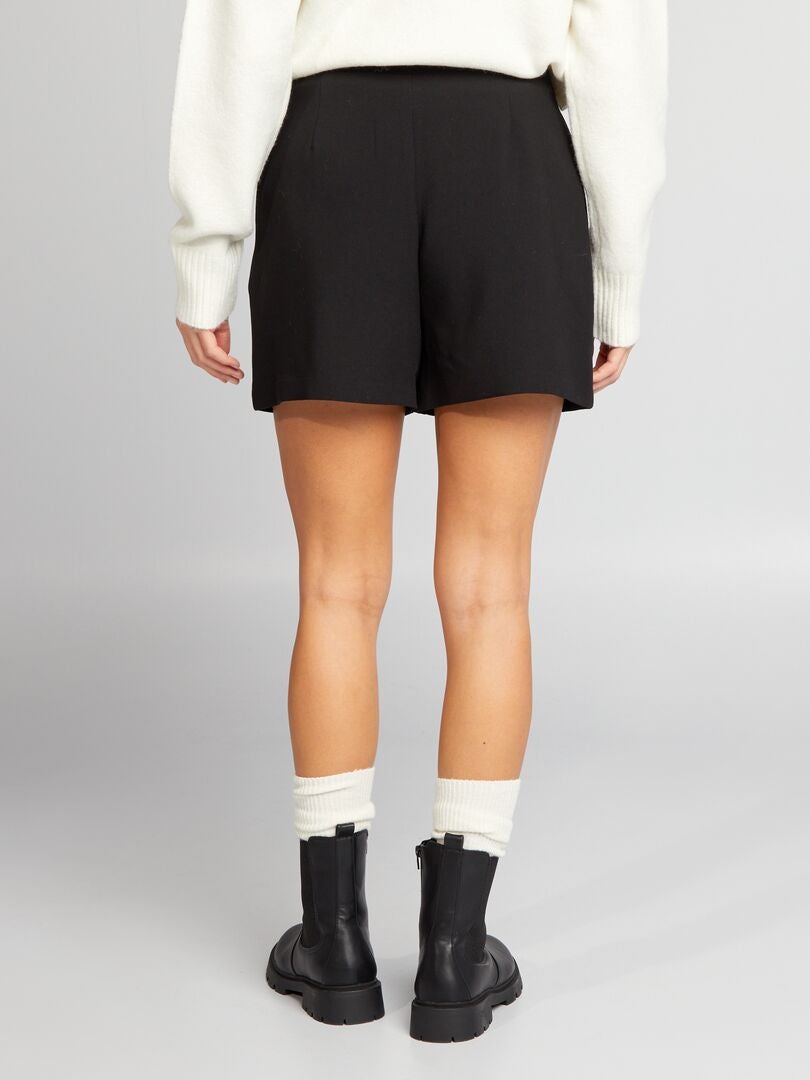 Elegante High-Waist-Shorts – Schwarz