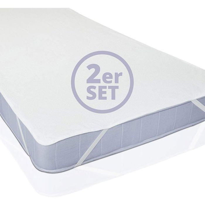 2x Waterproof Mattress Protectors 70x140 cm Oeko-TEX Certified Waterproof & Breathable Mattress Topper 2x Mattress Protectors 70x140