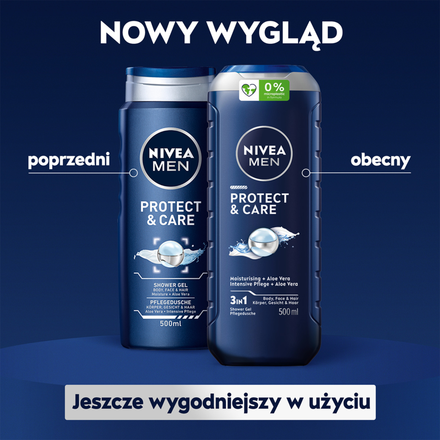 Bagnoschiuma Nivea per uomo 500 ml Protezione e cura