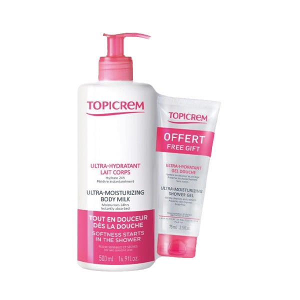 Ultra-fugtgivende mælk + showergel-pakke | 2 stk.