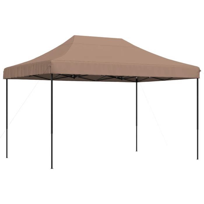 Pérgola impermeable tipo cenador - Hermosa carpa plegable y retráctil de color marrón para fiestas, 410x279x315 cm, económica, 54797362