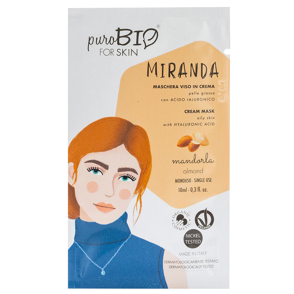 Viso MIRANDA Maschera Viso In Crema - Pelle Grassa - MANDORLA - Maschera Purificante viso