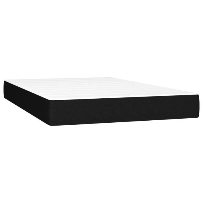 Base de cama tapizada - MOTHINESSTO - 2955X - 120x190 cm - Tela negra - LEDs integrados