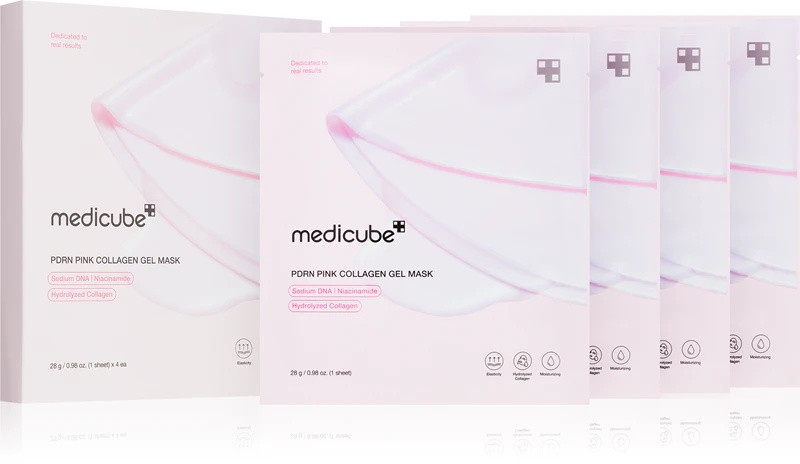 medicube PDRN Pink Collagen Gel Mask nostiprinoša un liftinga maska ar kolagēnu
