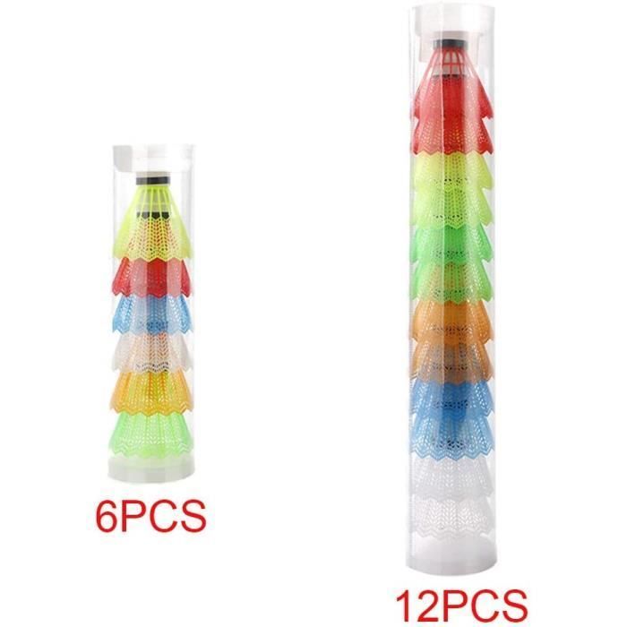 Set van 6 plastic badmintonshuttles - 6-12 hogesnelheidsbadmintonballen - Professionele sportaccessoires p[925]