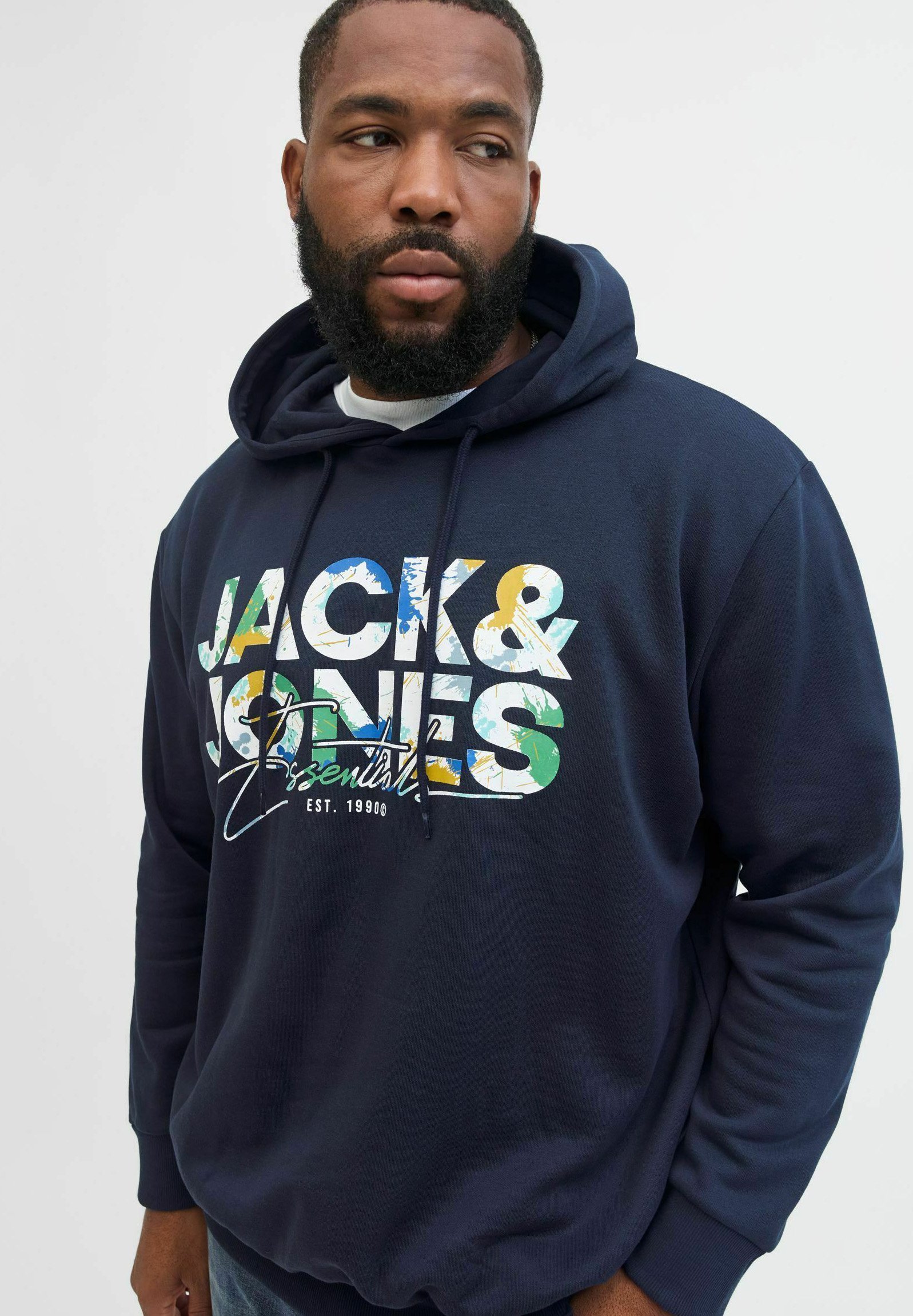 Jack & Jones PLUS SIZE LOGO - Hoodie - Sky Captain