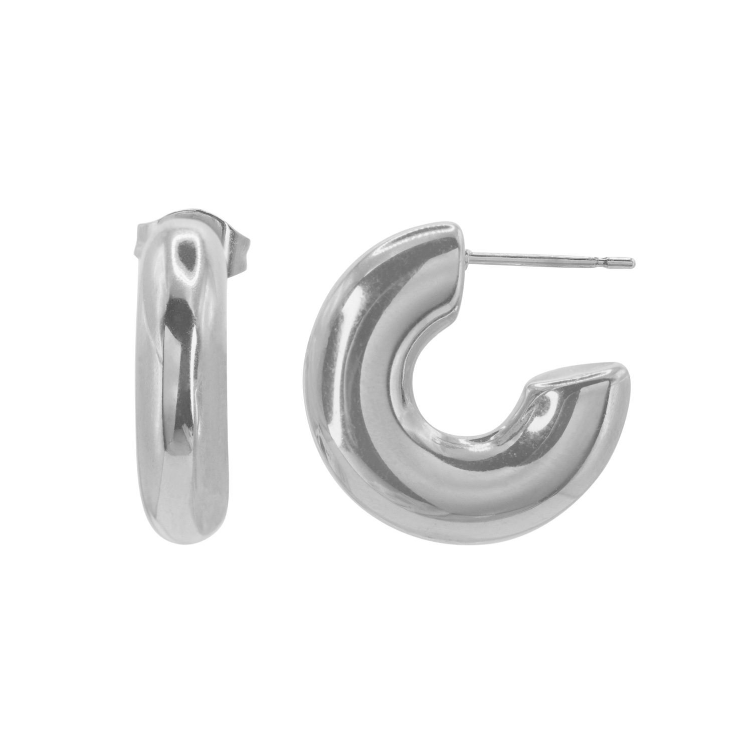 Heideman Boucles d'oreille Heius couleur argentée polie