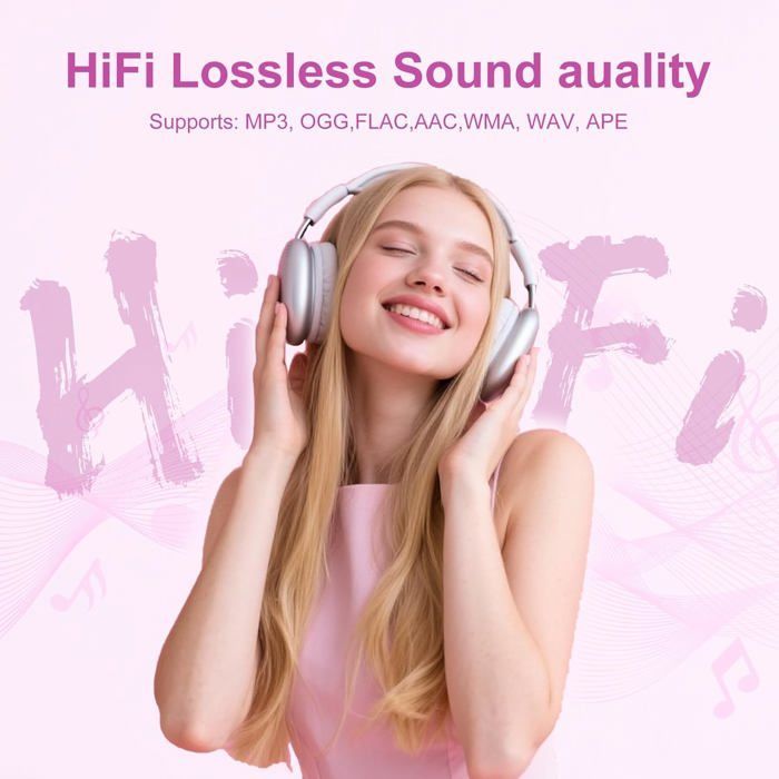 Reproductor MP3 de 128 GB con pantalla táctil Bluetooth de 5,3 a 2,4 pulgadas, sonido Hi-Fi, altavoz integrado, función de grabación y radio FM.