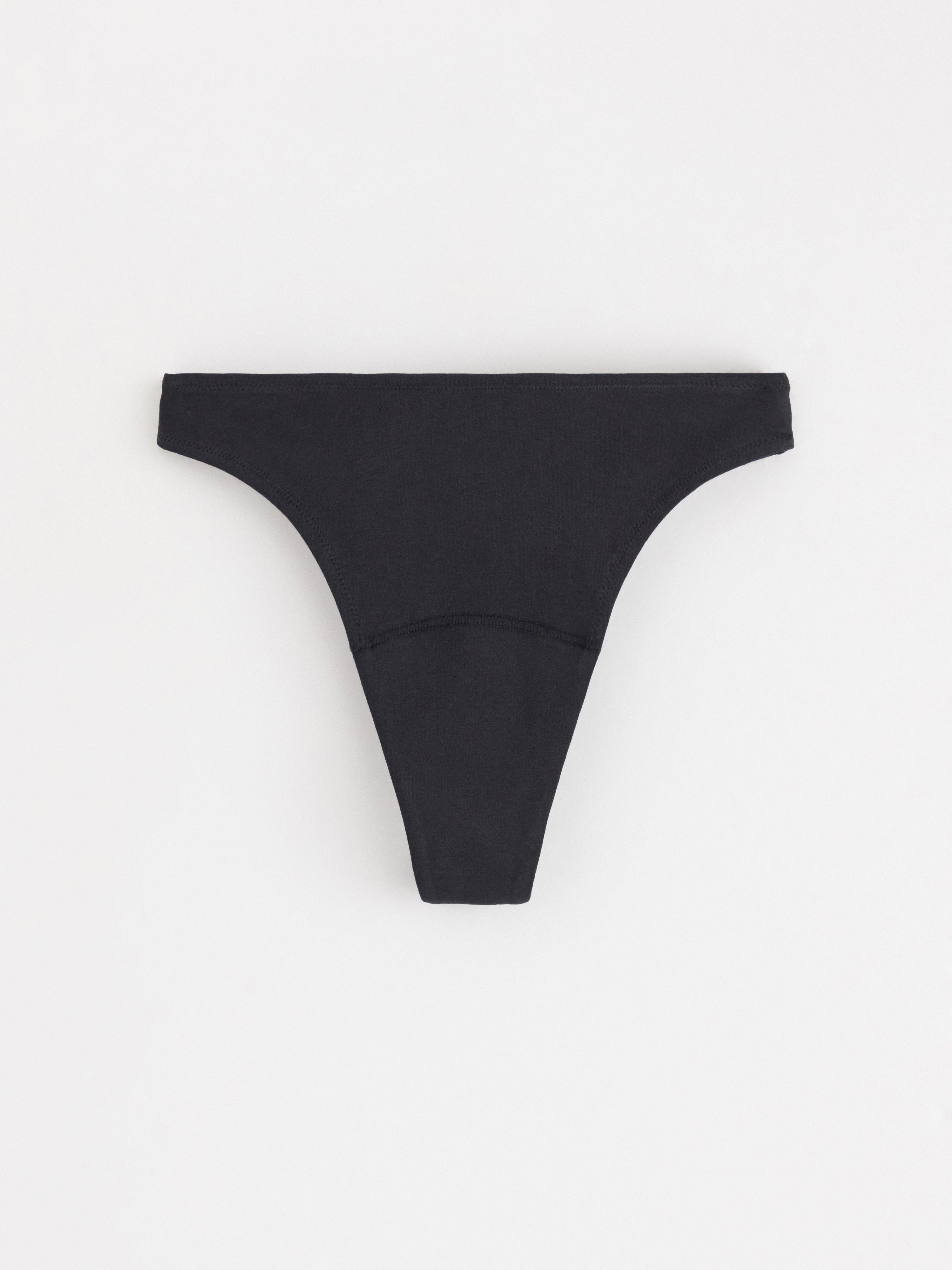 Lett absorberende menstruasjonstruse – thong – Female Engineering Black