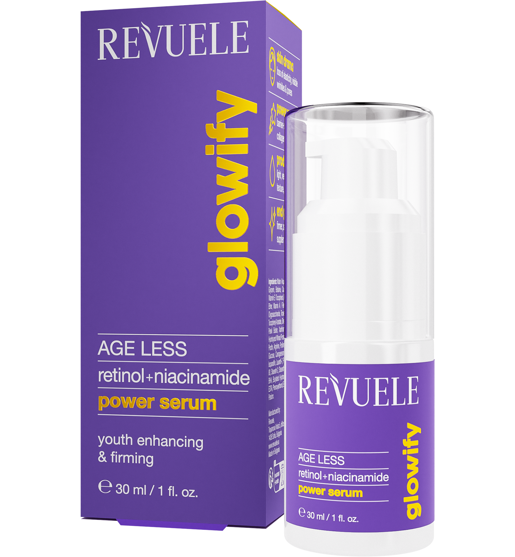 Glowify Age Less Power Serum Retinol Niacinamid Serumi