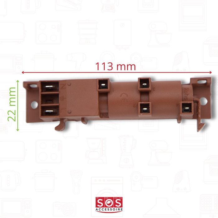 Generador de encendido de 4 puntos para cocina ROSIERES 91200789 4015RIN - BM761 - BM761 RTV631 TR3
