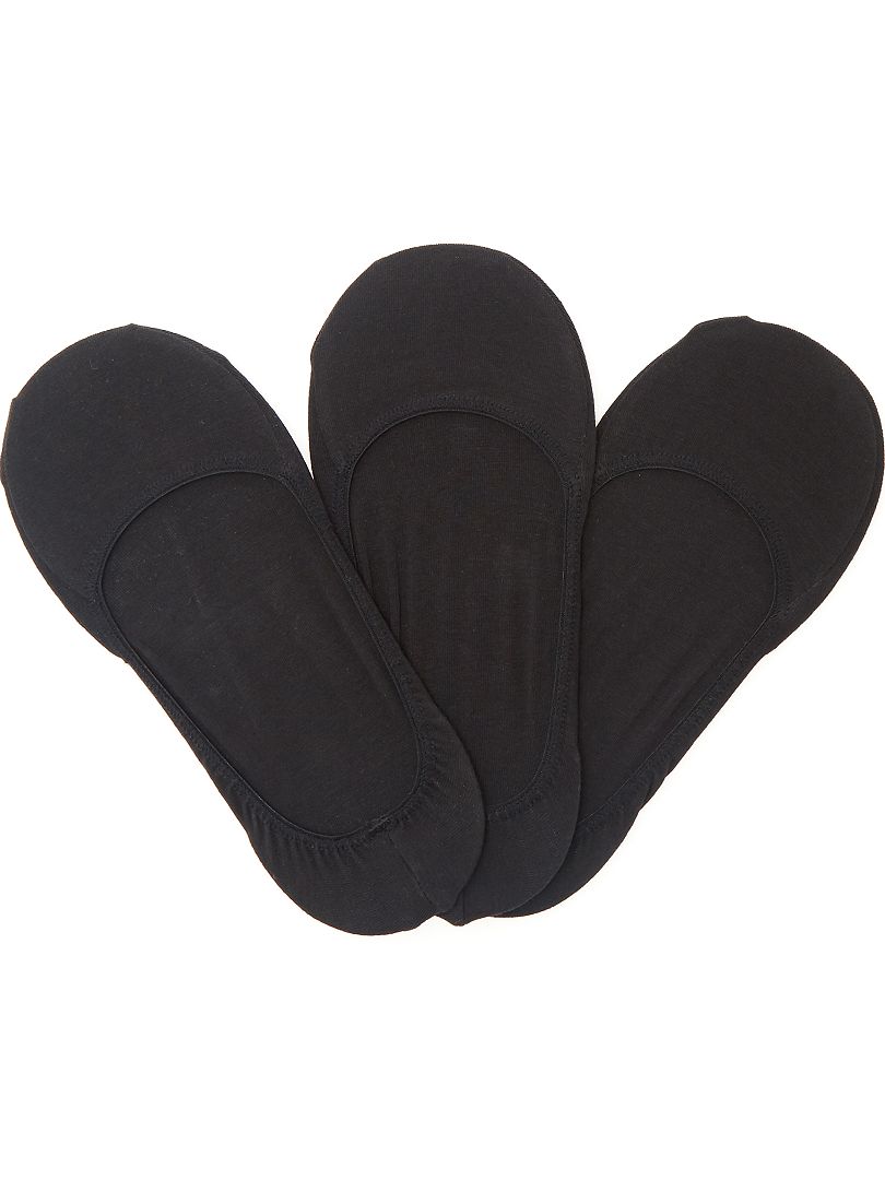 Conjunto de 3 pares de meias fantasmas - Pretas