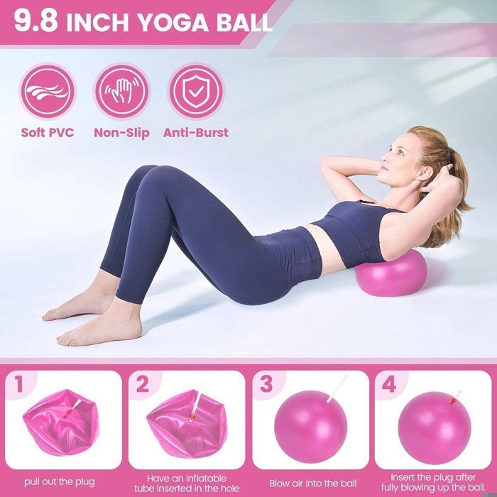 Kit de Pilates Fitness - 13 piezas - Morado - Resistencia - Principiante - Compacto